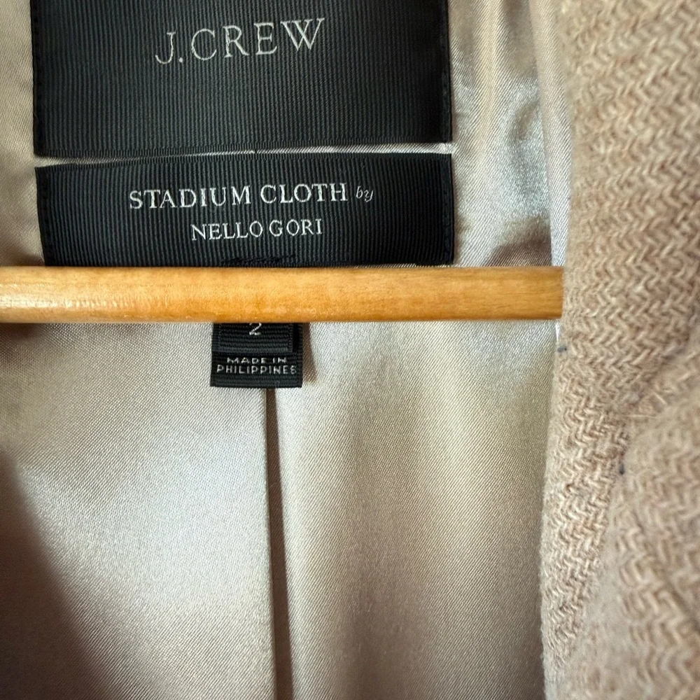 J. Crew Women's Wool Pea Coat in Camel Taupe - Picture 3 of 3